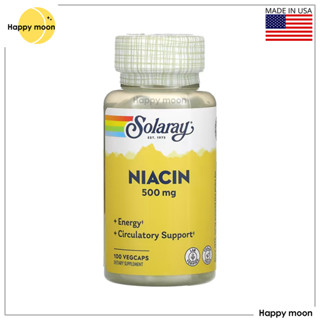 Solaray, Niacin, 500 mg, 100 VegCaps