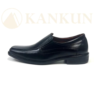 KANKUN รองเท้าคัทชูผู้ชาย หนังแท้ เกรดพรีเมี่ยม loafer dual super soft พื้นนุ่มพิเศษ สีดำ ทรงสวยใส่ออกงานต่างๆ งานแต่ง
