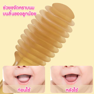 Babykids ชุดแปรงสีฟันเด็ก 2 ชิ้น ซิลิโคน สําหรับเด็กทารก 0-18 เดือน แปรงซิลิโคน