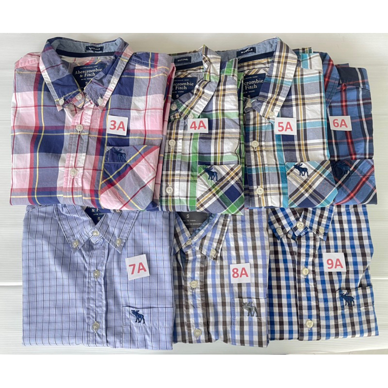Abercrombie&Fitch (LU/1) เสื้อเชิ้ต แขนยาว ผู้ชาย ไซส์ S-XL