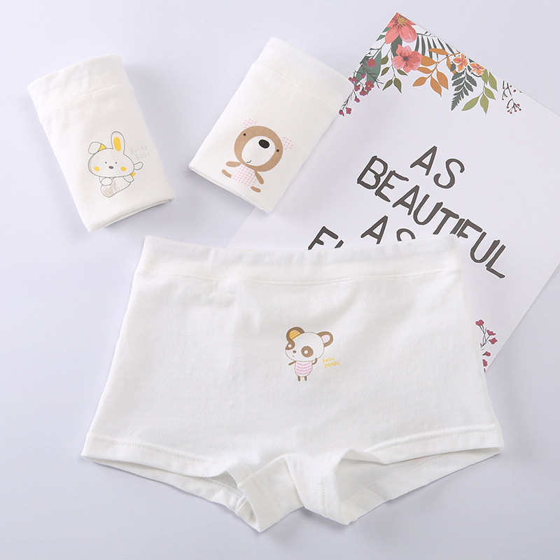 ShopAt.Two [SV-white] แพ็ค 3 ตัว กางเกงในเด็กสีขาว ผ้าฝ้ายนุ่ม ยืดหยุ่น สวมใส่สบาย ระบายอากาศ