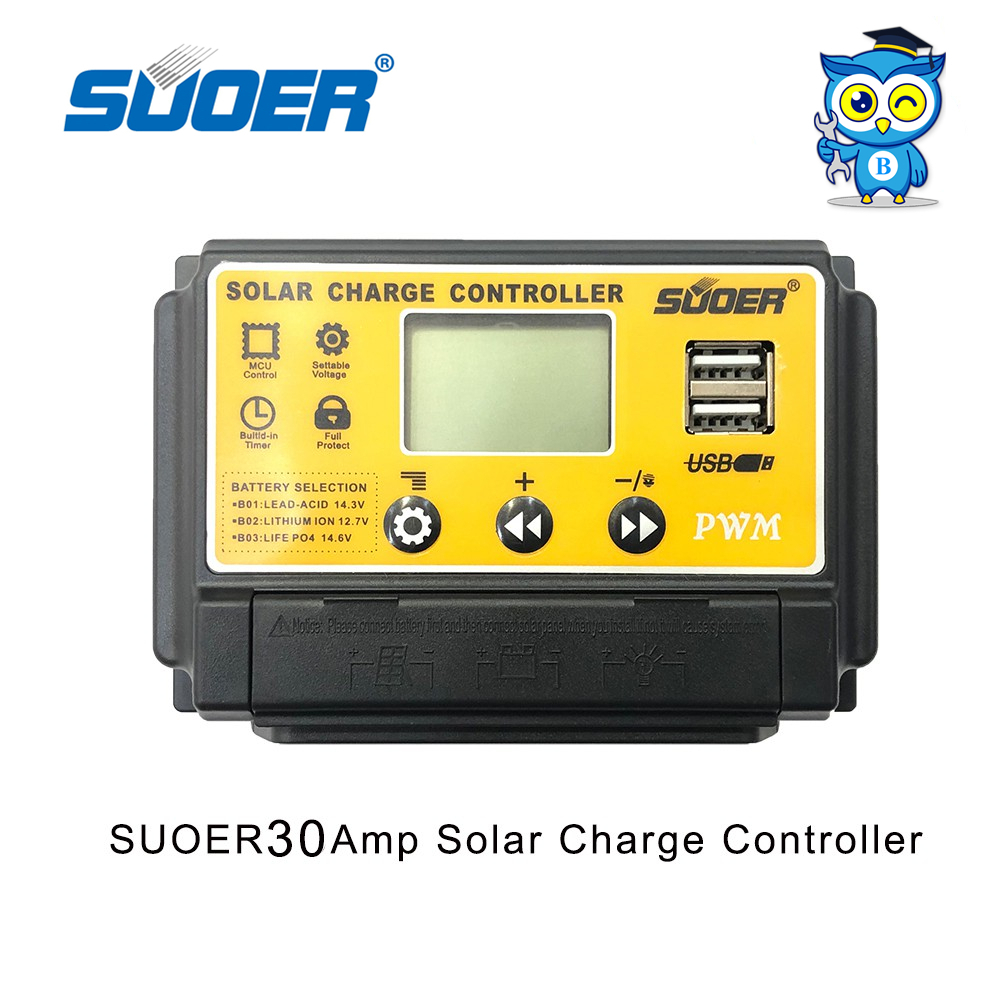 SUOER โซล่าร์ชาร์จเจอร์ PWM 30A (ST-S1230)
