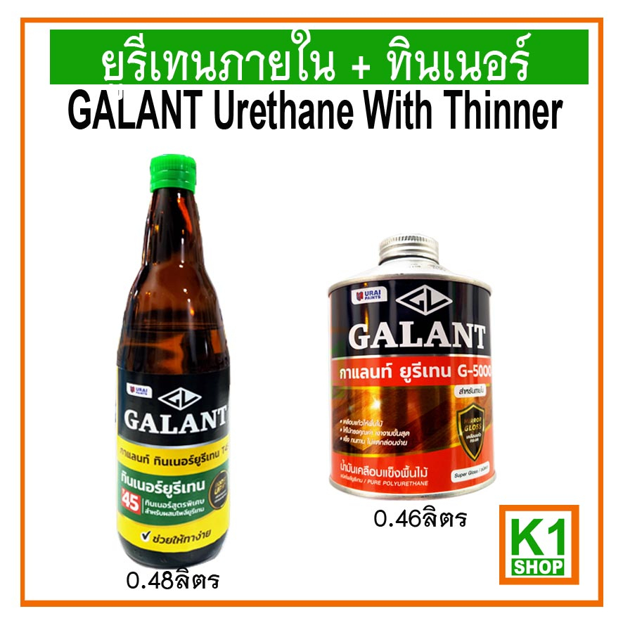ชุดยูรีเทนภายในขนาด 0.46 ลิตร พร้อมทินเนอร์ 0.48 ลิตร