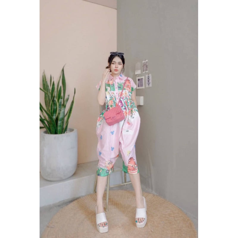 Zeza2shop ❤️Clanada jumpsuit จั๊มสูทป้าย tankun