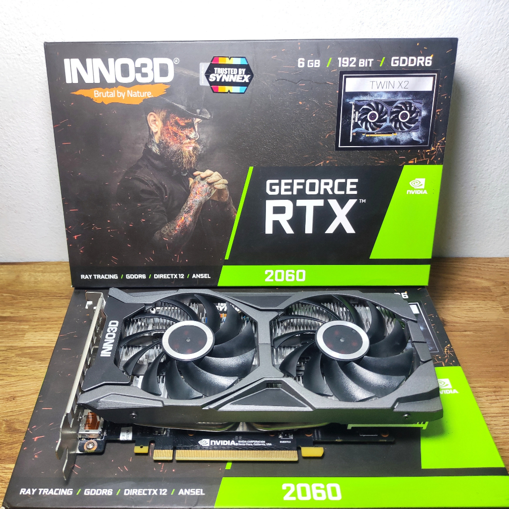 (โปร3,490) INNO3D RTX2060 RTX 2060 ประกัน Advice ยาวมาก เหมือนใหม่ ไม่ผ่านขุด RTX2060 การ์ดจอมือสอง