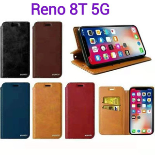 OPPO A58 4G/A78 4G/A98 5G/Realme C53/C51/C55/Reno8T 5G/A78 5G/A58/A15/A15Sเคสฝาพับ แบบแม่เหล็กเปิดปิด เก็บนามบัตรได้