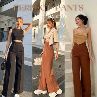 Perfect Pants02 กางเกงผู้หญิงขาบานเอวสูงมีกระเป๋า