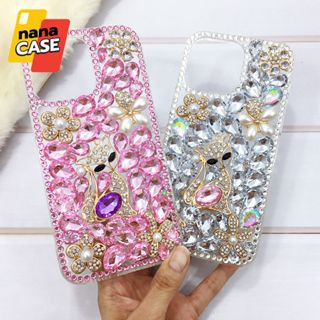 Sumsung A02/A02s/A03/A03s/A04/A12/A13/A23/A22 5G/A52/A73 เคสมือถือคริสตัลหรูหรา ขอบนิ่มใสประดับเพชรอะไหล่แมว