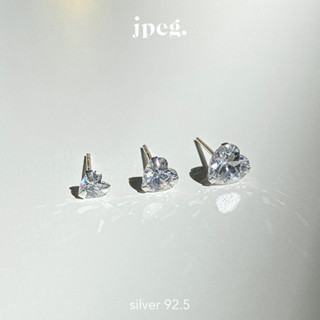 (Silver 925) pure heart earring