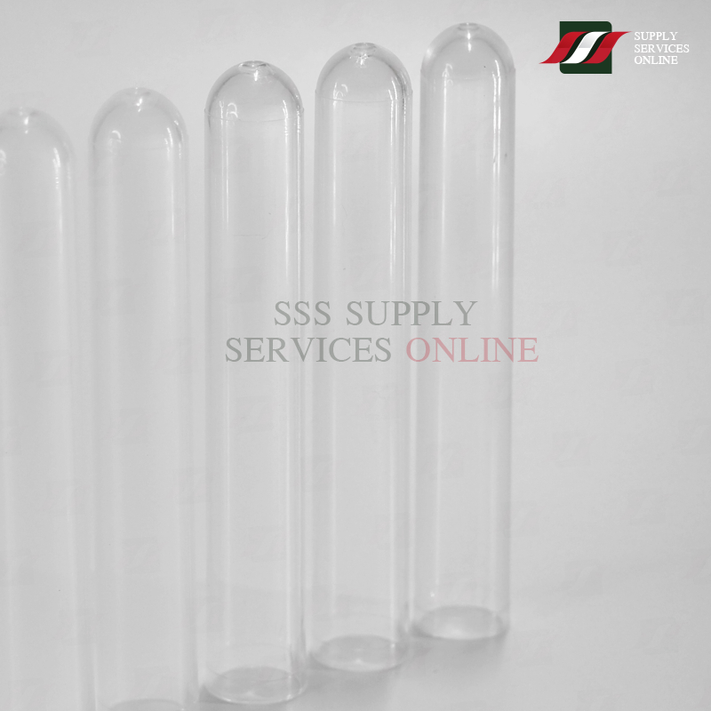 หลอดทดลอง แบบพลาสติกใส PS, Test Tube PS แบบไม่มีฝาปิด, 500 ชิ้น / 1000 ชิ้น