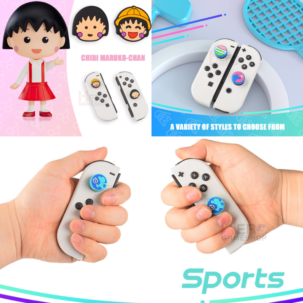 จุกซิลิโคน Nintendo Switch Oled 🇹🇭พร้อมส่งในไทย🇹🇭  อนาล็อก Analog Joy Con หลากลาย หนากว่าเดิม (หนา 7 mm.)