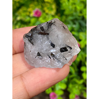 ก้อน ไหมดำ ควอตซ์ แก้วขนเหล็ก Black Rutilated Quartz Rough 72.79 กะรัต Cts. พลอยแท้ อัญมณีมงคลประจําวันเกิด เครื่องประดั