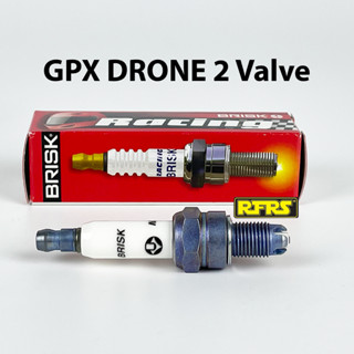 หัวเทียน BRISK PREMIUM LGS (4เขี้ยว) แกนเงิน GPX DRONE 2 Valve Spark Plug (SGL41ROAN) เฉพาะเบนซิน95, แก๊สโซฮอล์ 95