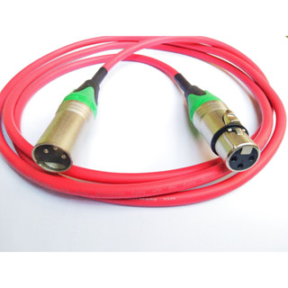 สายไมค์โครโฟนxlr Cable Stereo สายสีแดง หัวสีเขียว