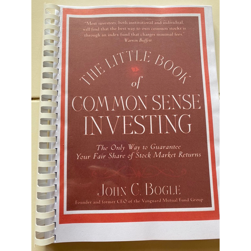 หนังสือเล่นหุ้นthe little book of common sense investing John C.Bogle(ฉบับเข้าเล่มภาษาอังกฤษ)