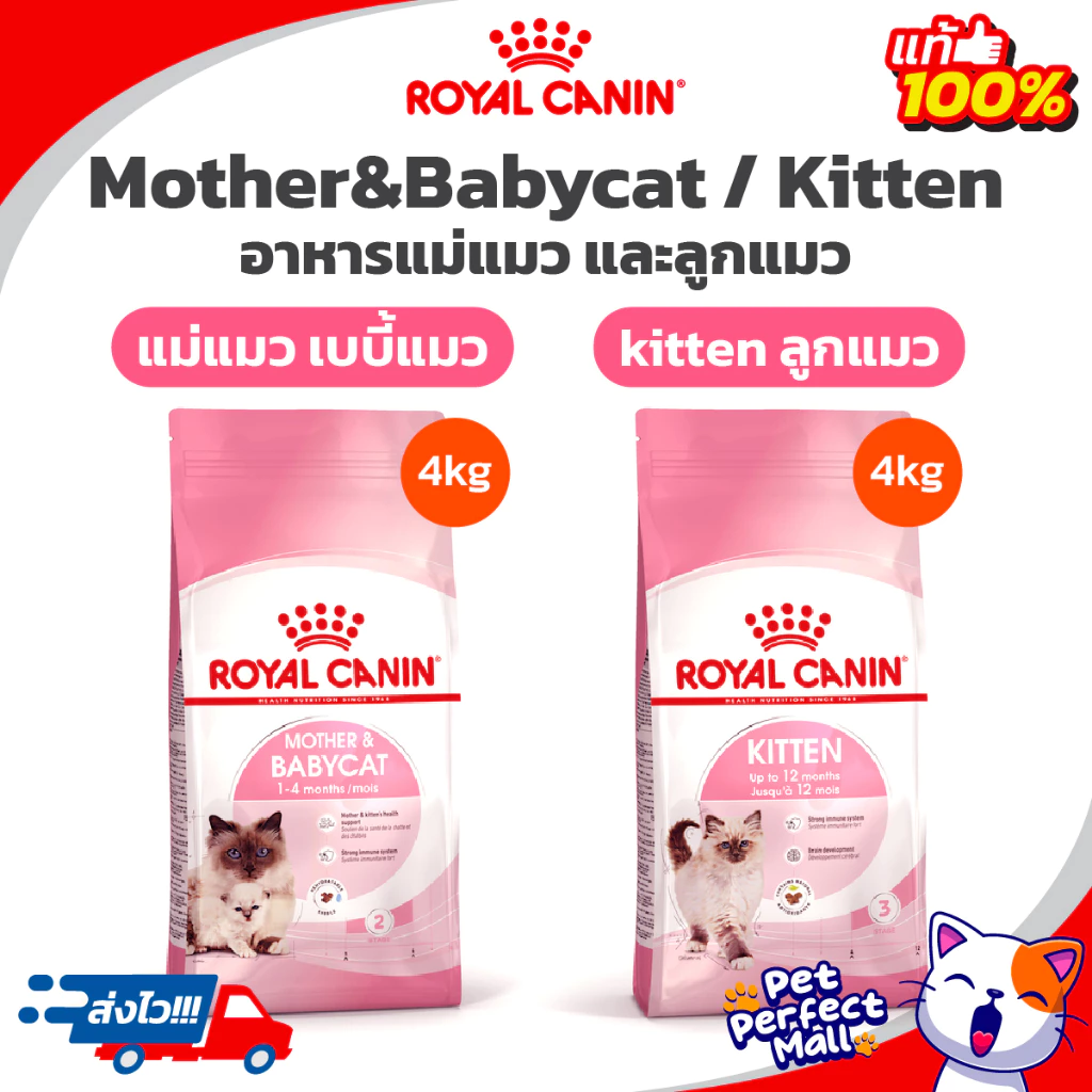 Royal Canin Kitten 4kg / Royal Canin Mother & Babycat 4kg โรยัล คานิน แม่แมว ลูกแมว ถุง 4 กิโลกรัม