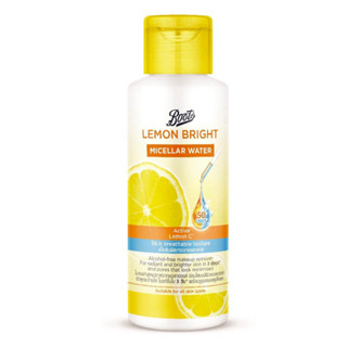 Boots Lemon Bright Micellar Water / Toning Water บู๊ทส์ เช็ดเครื่องสำอางค์ / โทนเนอส์ ขนาด 100ml