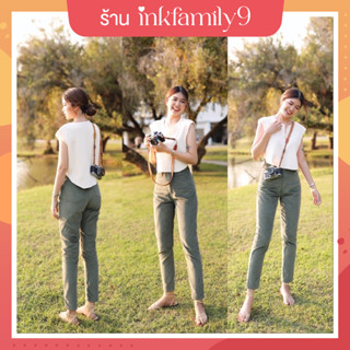 กางเกงลูกฟูก No.7 :: Ankle Slim Boyfriend Corduroy Pants มี 2 สี : B031 สีเขียวหม่น , B032 สีดำ