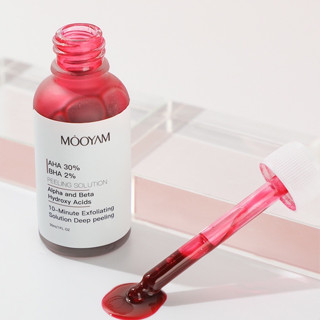 L272 มาส์กแดง หน้าใส AHA MOOYAM AHA 30% + BHA 2% เซรั่มไวท์เ…