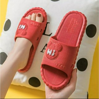 Slipper&amp;Sandalรองเท้าแตะผู้หญิง แบบสวม ลำลอง ใช้ในบ้าน ยางนิ่ม