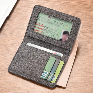 men's short wallet ผ้าใบบางเฉียบสั้น มินิที่เรียบง่าย กระเป๋าสตางค์ขนาดเล็กหญิงชาย ใบอนุญาตบัตรใบขับขี่แพคเกจ นักเรียน