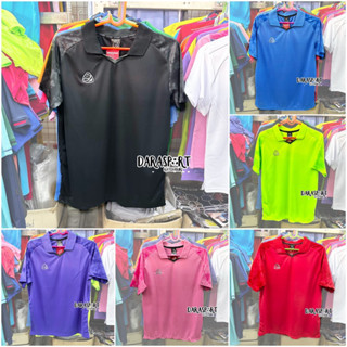 (M-XL) เสื้อคอปกวี แขนสั้น แขนพิมพ์ลายมัดย้อม อีโก้ปสปอร์ต Ego sport / EG 5144