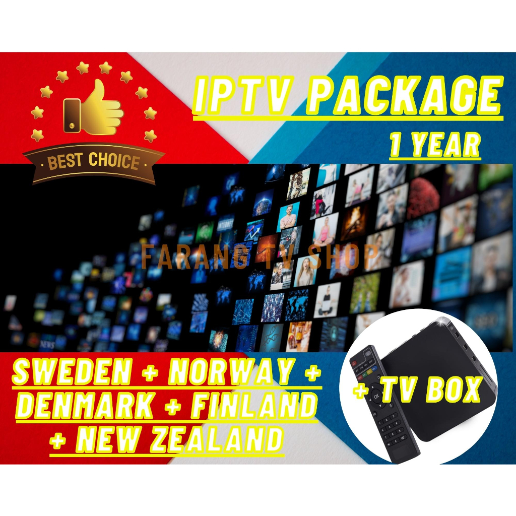 IPTV Package 1 Year With Android TV box , SCANDINAVIAN GROUP, TV ONLINE, live Sport events, movies, news and more++