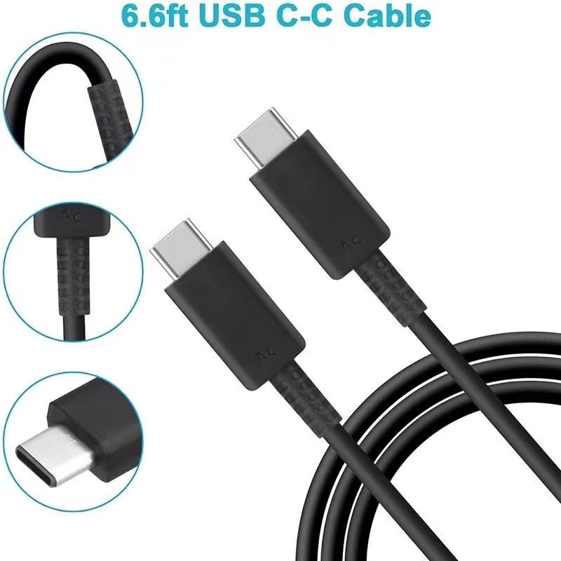 สายชาร์จ Samsung S20 S22 Ultra USB C to USB C Cable สำหรับS20 S21 NOTE10/A90/80/S10/S9/S8