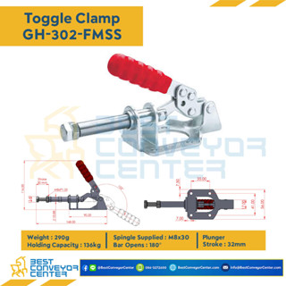 Toggle Clamp แบบดัน GH-302-FMSS