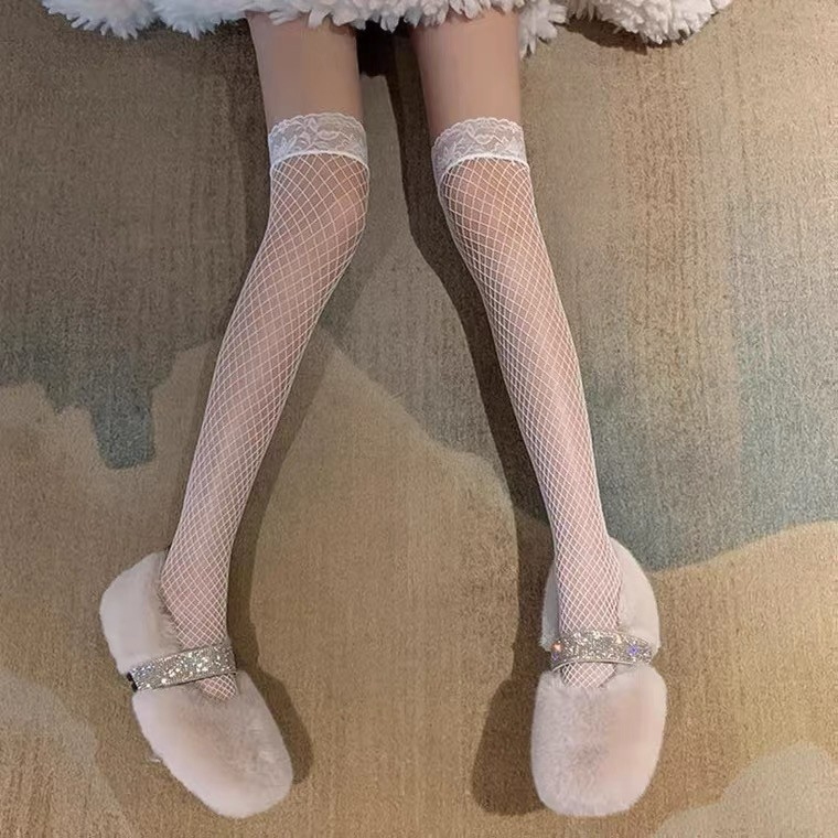 🔮 ถุงน่องตาข่าย ถุงน่องแบบเรียบ สีดำ สีขาว 🔮 SET BB-002 พร้อมส่งจากไทย - รูปที่ 4