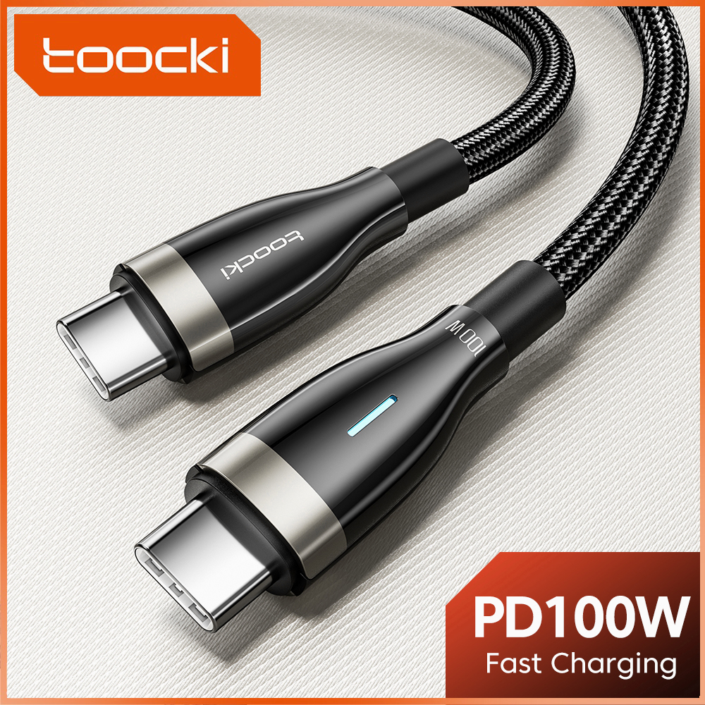 Toocki 5A USB C สายชาร์จเร็ว Type C 100W สายชาร์จข้อมูลด่วน  สำหรับ Samsung s20 Xiaomi 11,10/10 Pro
