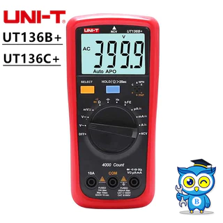 UNI-T UT136C+ 136B+ LCD Digital Multimeter เครื่องวัดกระแสไฟตรง DC / AC ความต้านทานความต้านทานประจุ