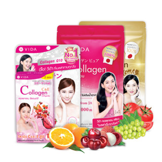 [Super Set] Collagen  Pure 100g.1 Sac. x Collagen Gold 1 Sac. x  Collagen Q10 52 Tab.1 Sac Free Collagen C&amp;E 2 Sac.