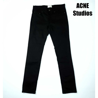 ยีนส์ ACNE Studios เอว 33-34 สีดำ Superblack สภาพใหม่ ผ้ายืด ขาเดฟ