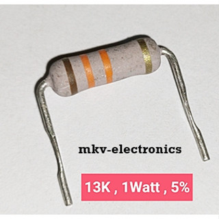 (10ตัว) 13K , 1Watt 5% Metal Oxide Flim Resistor (รหัสสินค้า M03194)