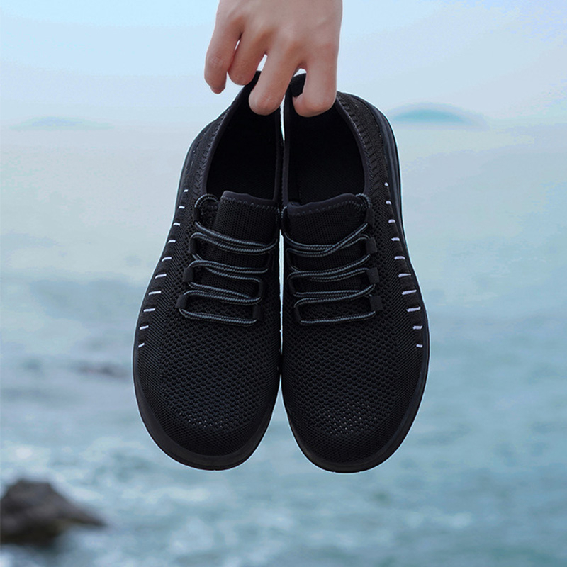 📢Hot! รองเท้าเซฟตี้ระบายอากาศแบบฟลายทอ รองเท้าทํางานผู้ชาย 🥾Size:39-45