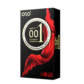 OLO C2-blackUltra thin 001 hyaluronic acid nourishing condoms10pcs 50/52/54  ถุงยางอนามัยรุ่นอัพเกรด ถุงยางอนามัย แบบบาง