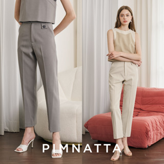 Pimnatta Anna Pants (สินค้าพร้อมส่ง🛒) กางเกงทรงสวยขาตรงแบบมีกระดุมหน้า ให้ลุคเรียบหรูดูแพง ใส่ไปทำงานก็ Complete Look