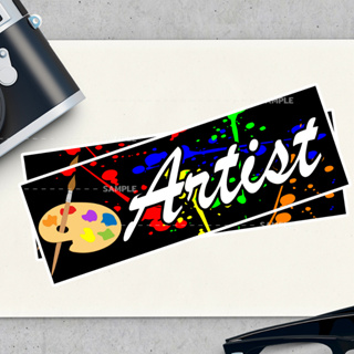 Artist สติ๊กเกอร์ 2 แผ่น วาดรูป สติ๊กเกอร์ Sticker Artist slap สติกเกอรื
