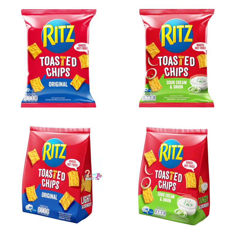 Ritz Toasted Chips Original ริทซ์ โทสเต็ดชิปส์ รสออริจินอล 229 กรัม Sour cream and onion