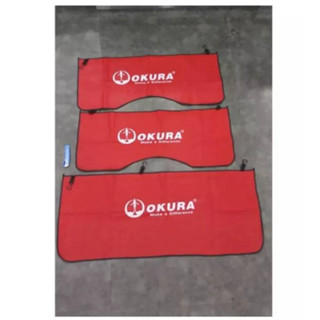 ผ้าคลุมซ่อมรถ ผ้าคลุมรถ 3ชิ้น OKURA สีแดง รหัส E-OK-AT036