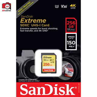 SanDisk Extreme SD Card 256GB Speed 150 MBs