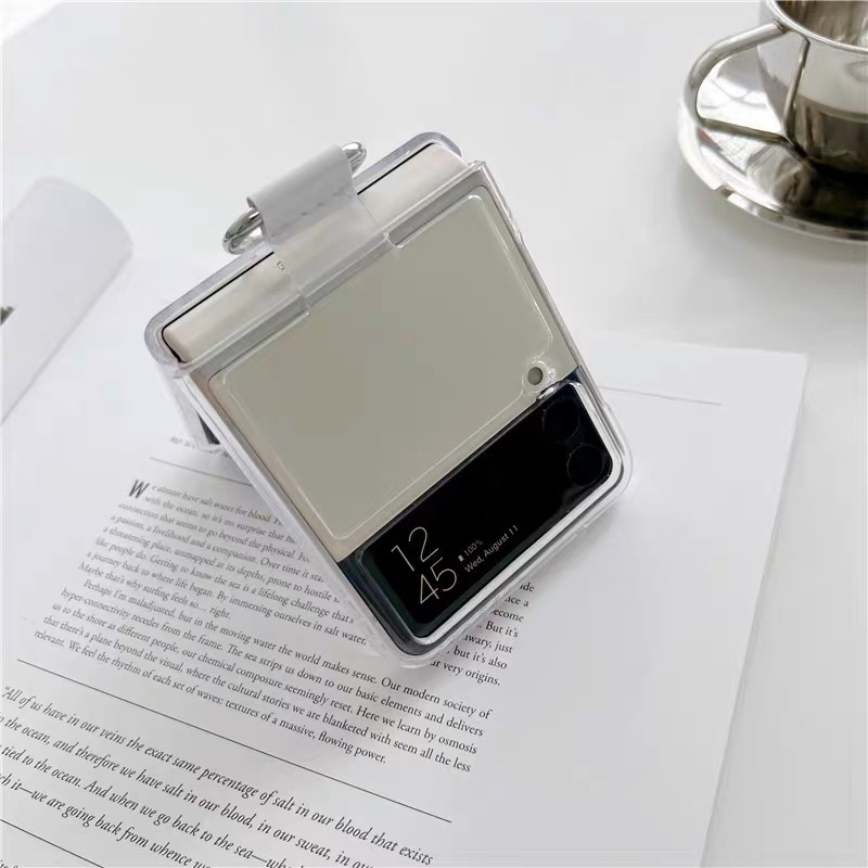 พร้อมส่ง/กรุงเทพ เคสฝาพับ (samsung galaxy flip Z 3/4/5/6) เคสใส มินิมอล