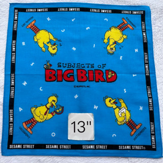 Big Bird Sesame Street ผ้าเช็ดหน้า ซีเซมีสตรีท