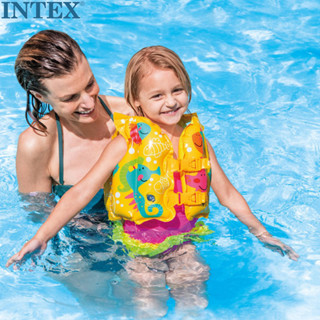 INTEX  ชูชีพ เสื้อชูชีพ ลายเพื่อนสัตว์ทะเล Tropical Buddies Inflatable Life Jacket รุ่น 59661