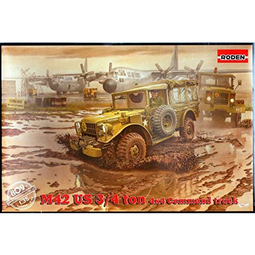 โมเดลประกอบ RODEN 1/35 RO809 M-42 US3/4 TON 4X4 COMMAND TRUCK