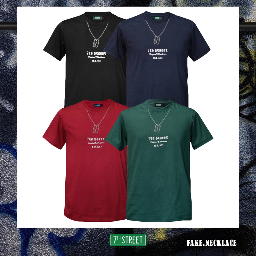 7th Street - เสื้อยืดแขนสั้น รุ่น Fake. Necklace
