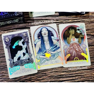 Ethereal Visions Tarot Luna Edition ไพ่แท้เคลือบสีรุ้งโฮโลแกรม ไพ่ยิปซี ไพ่ทาโร่ต์ Tarot Oracle Card Deck