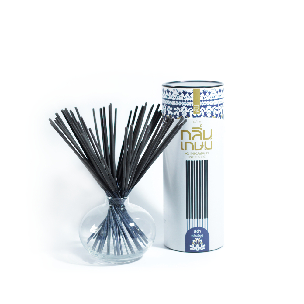 ธูป ธูปไทย กลิ่นเกษม ธูป สีดำ กลิ่นฮินดู ยาว 20 ซม incense (Paper tube 320g)