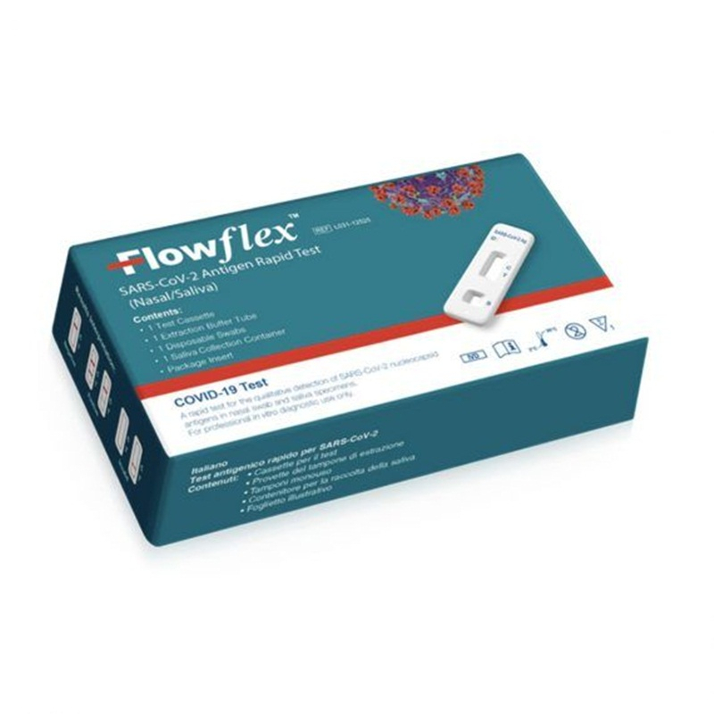 Flowflex 2in1 atk แบบตรวจจมูกและน้ำลาย ของแท้100%